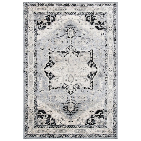 Safavieh 6 x 9 ft. Brentwood Transitional Power Loomed Rectangle Rug Silver & Black BNT852H-6 - main